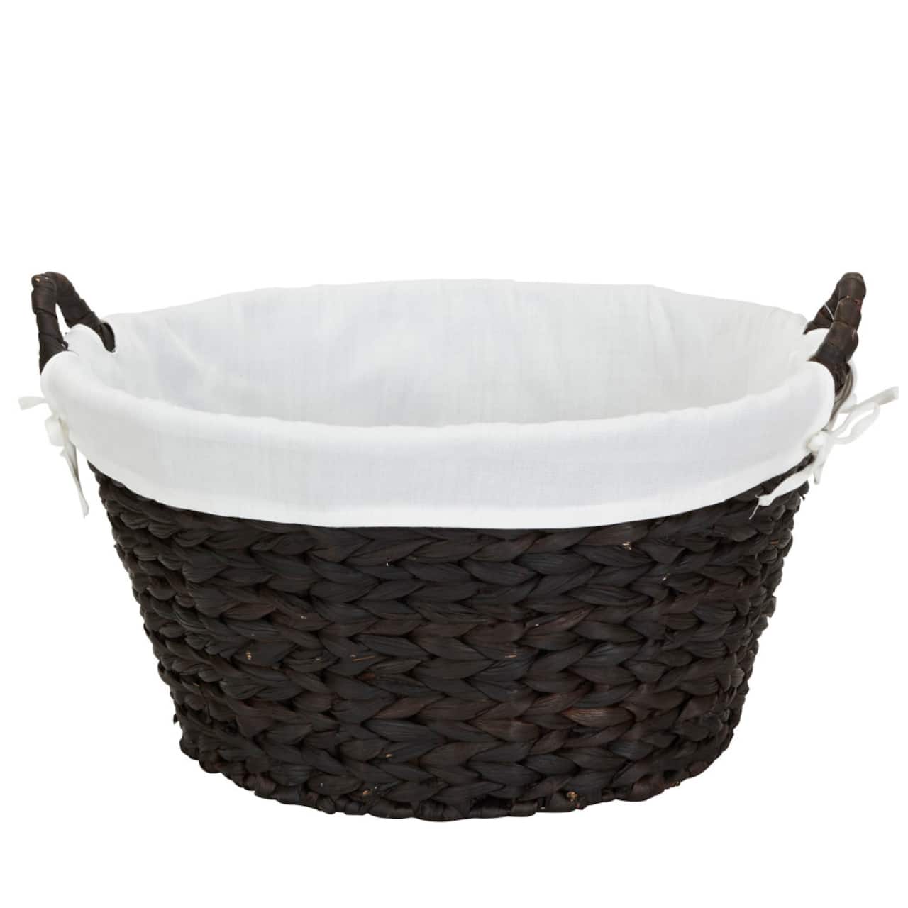 Household Essentials 12.5" Round Wicker Laundry Basket with Handles
